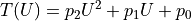 T(U) = p_2 U^2 + p_1 U + p_0
