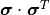 {\bm \sigma} \cdot {\bm \sigma}^T