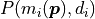 P(m_i({\bm p}), d_i)
