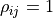 \rho_{ij} = 1