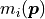 m_i(\bm{p})